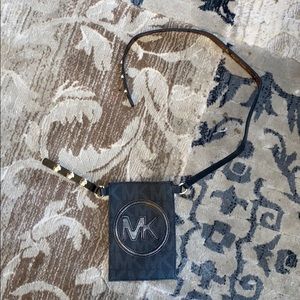 Black Michael Kors Fanny pack belt bag.